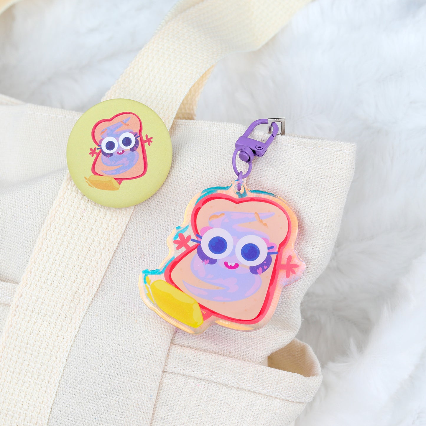 JULIESBUDDIES Jam Toast Acrylic Keychain