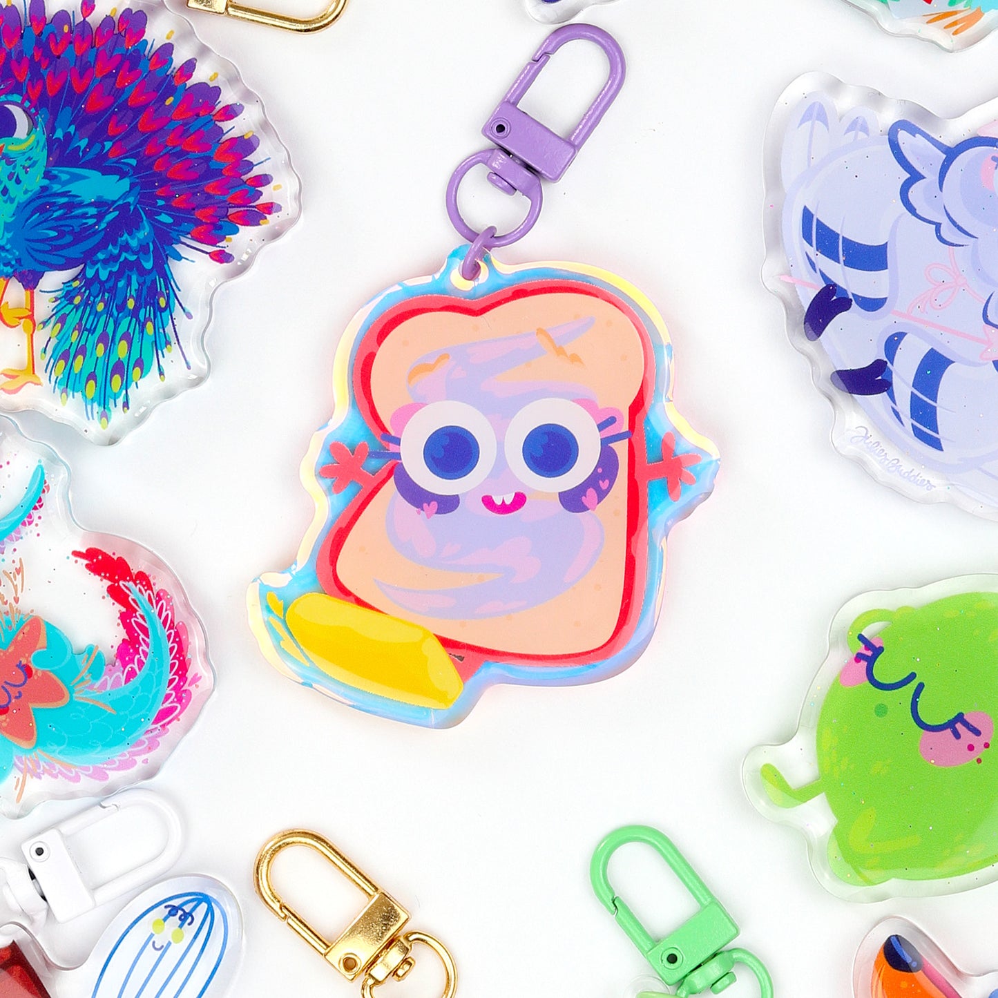 JULIESBUDDIES Jam Toast Acrylic Keychain