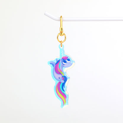 JULIESBUDDIES Porte-clés Licorne Arc-en-ciel en Acrylique