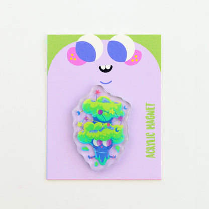 JULIESBUDDIES Aimant en Acrylique Brocoli Cosmique