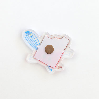 JULIESBUDDIES Aimant en Acrylique Chocolat Joyeux