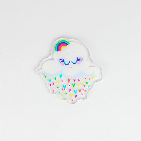 JULIESBUDDIES Rainbow Cloud Acrylic Magnet