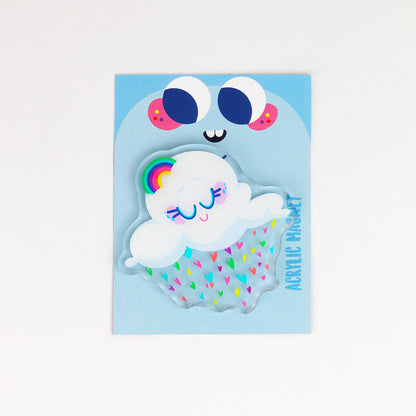 JULIESBUDDIES Rainbow Cloud Acrylic Magnet