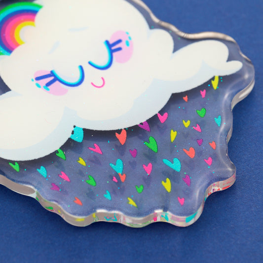 JULIESBUDDIES Rainbow Cloud Acrylic Magnet
