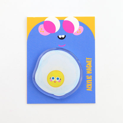 JULIESBUDDIES Aimant en Acrylique Oeuf au plat