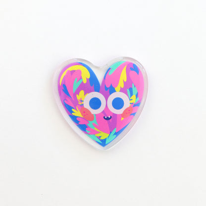 JULIESBUDDIES Aimant Coeur coloré en Acrylique