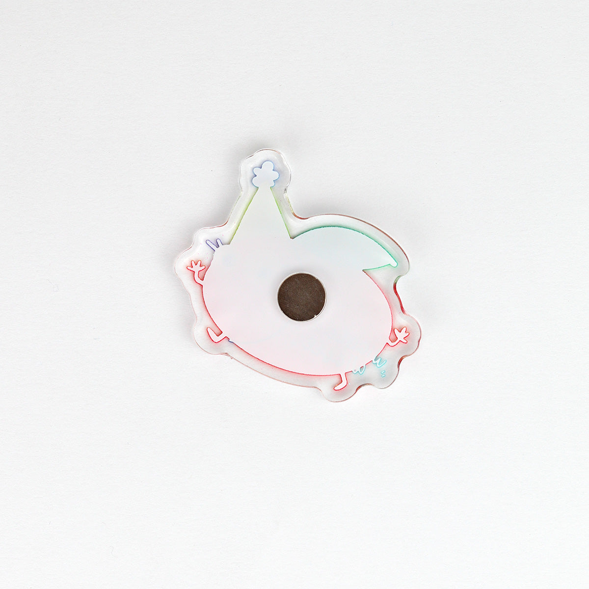 JULIESBUDDIES Wiggling Peach Acrylic Magnet