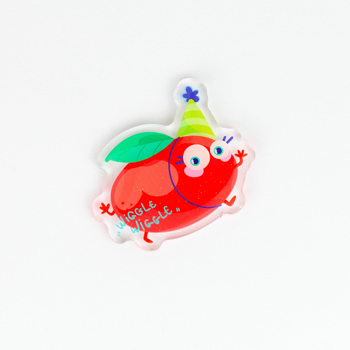 JULIESBUDDIES Wiggling Peach Acrylic Magnet