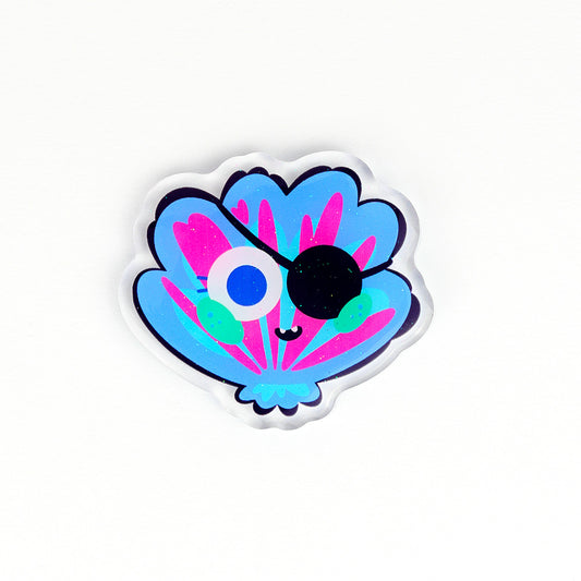 JULIESBUDDIES Pirate Seashell Acrylic Magnet