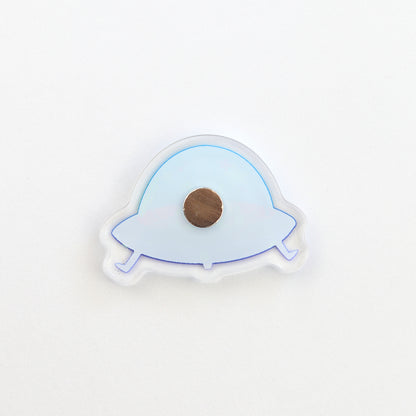 JULIESBUDDIES Aimant en Acrylique Extra-terrestre en OVNI
