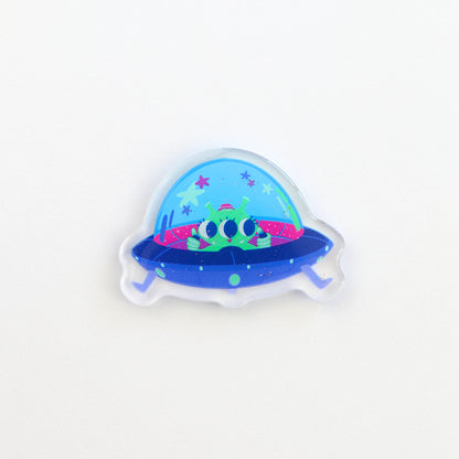 JULIESBUDDIES Aimant en Acrylique Extra-terrestre en OVNI