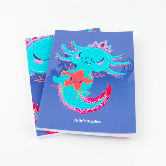 JULIESBUDDIES Carnet A6 à couverture souple "Axolotl"