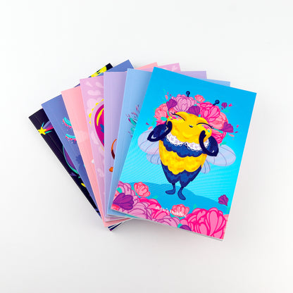 JULIESBUDDIES Carnet A6 à couverture souple "Abeille Reine de Beauté"
