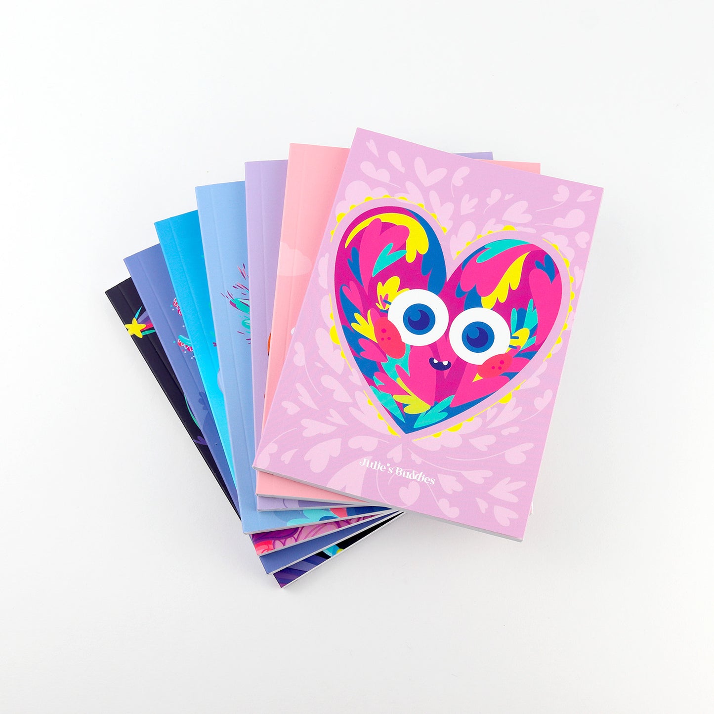 JULIESBUDDIES A6 Notebook with soft cover "Colorful Heart"