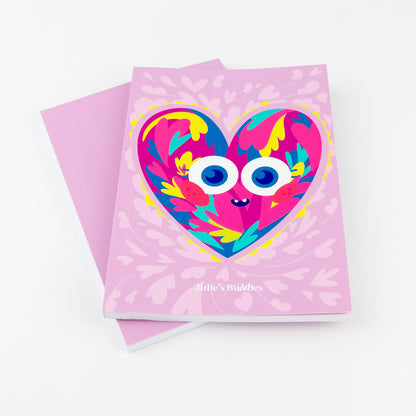 JULIESBUDDIES A6 Notebook with soft cover "Colorful Heart"