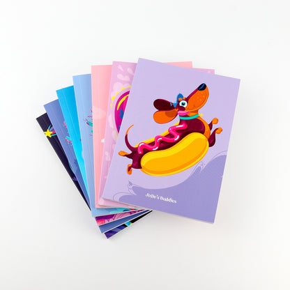 JULIESBUDDIES Carnet A6 à couverture souple "Teckel Chien Saucisse"