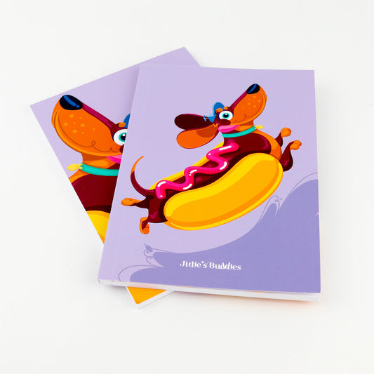 JULIESBUDDIES Carnet A6 à couverture souple "Teckel Chien Saucisse"
