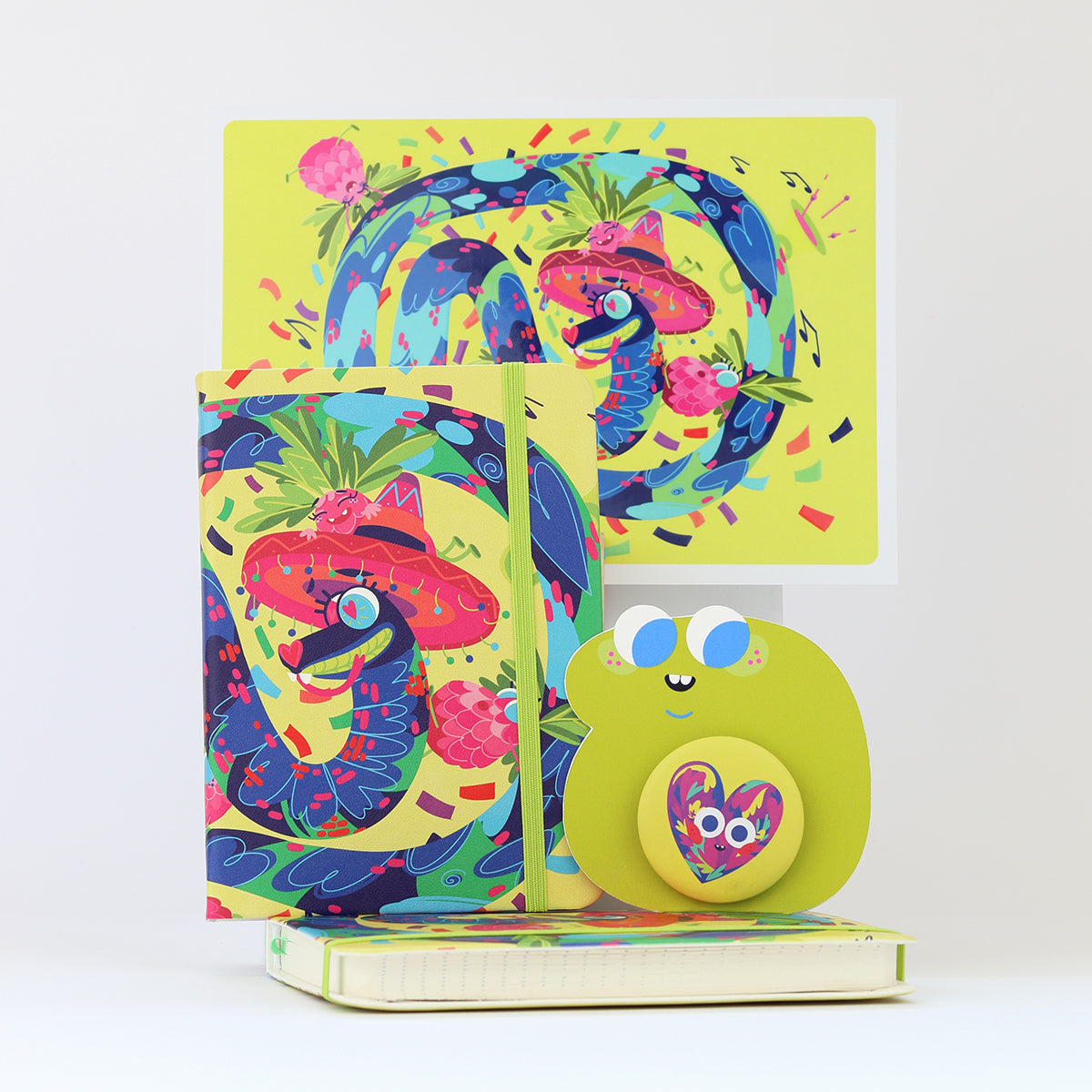 JULIESBUDDIES Carnet A6 "Serpent Mexicain festif"