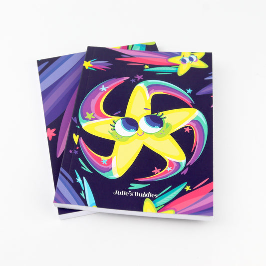 JULIESBUDDIES Carnet A6 à couverture souple "Etoile Filante"