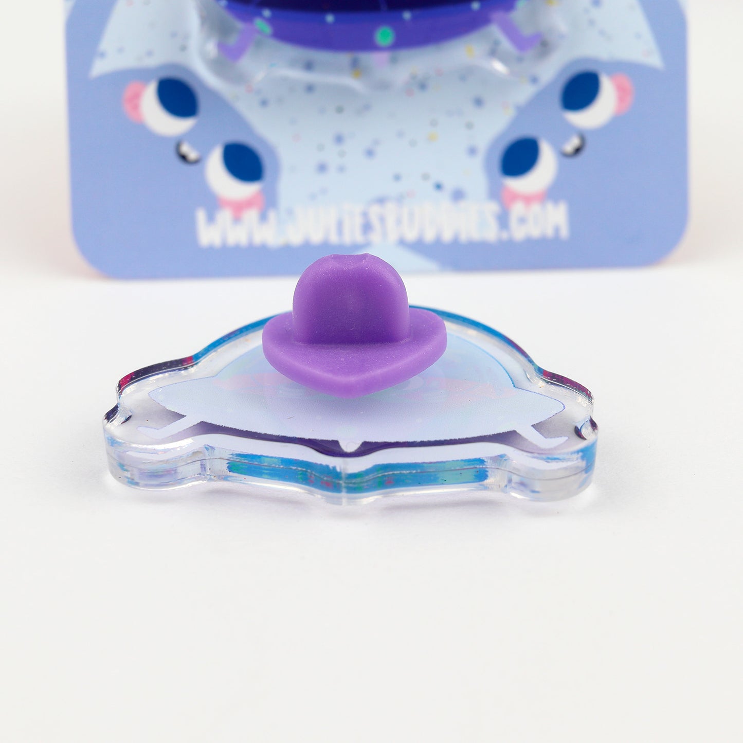 JULIESBUDDIES Pins Extra-terrestre en soucoupe volante en Acrylique