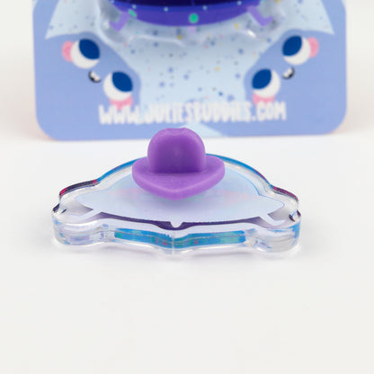 JULIESBUDDIES Pins Extra-terrestre en soucoupe volante en Acrylique