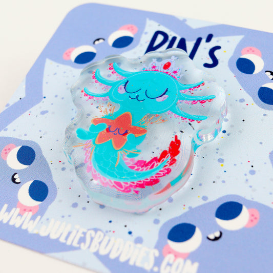 JULIESBUDDIES Pins Axolotl en Acrylique