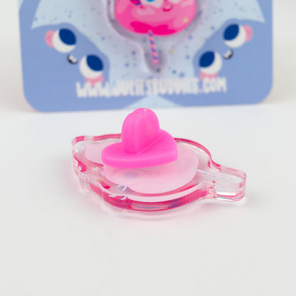 JULIESBUDDIES Pins Barbe à Papa en Acrylique