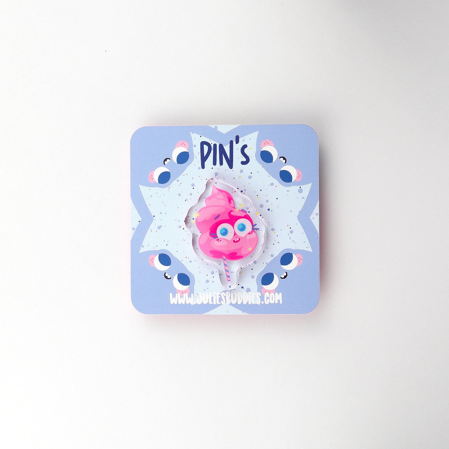 JULIESBUDDIES Pins Barbe à Papa en Acrylique