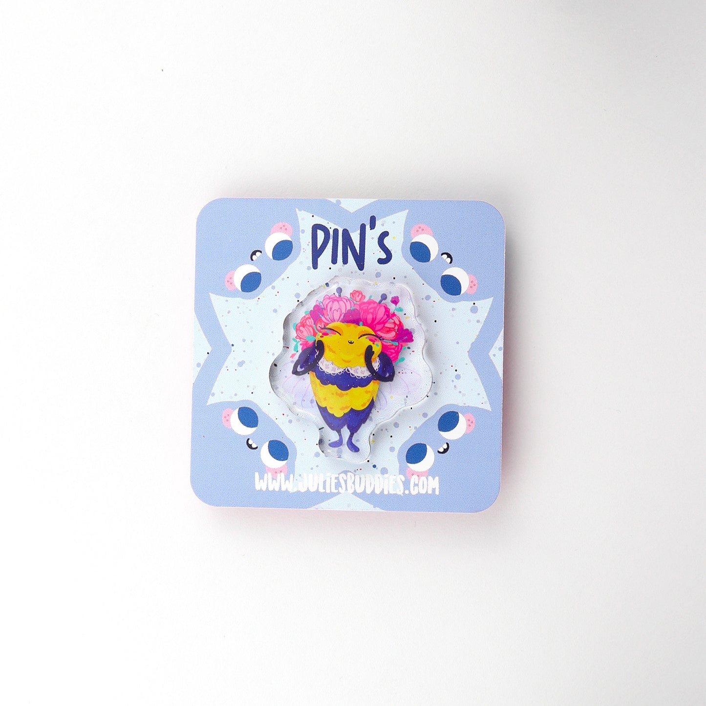JULIESBUDDIES Pins Abeille reine de Beauté en Acrylique
