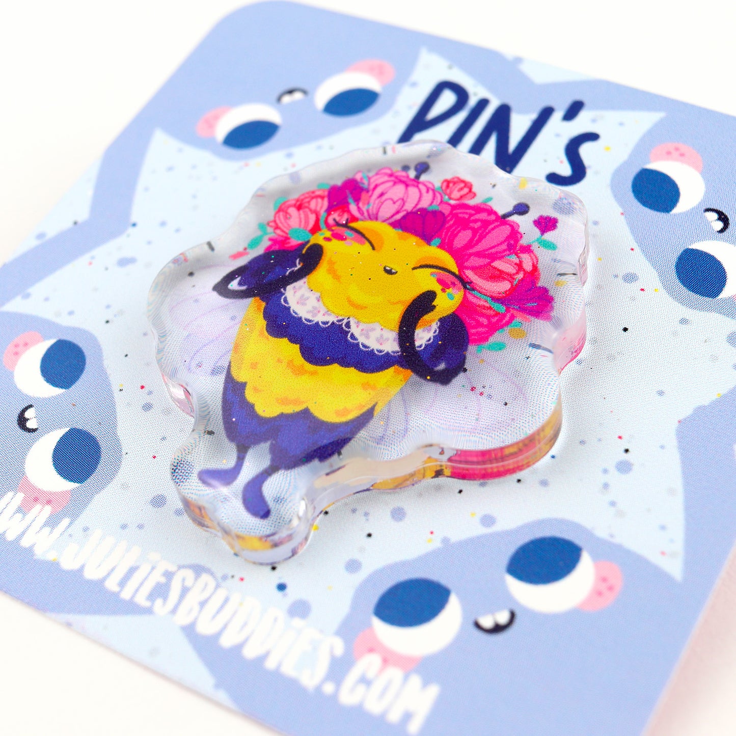 JULIESBUDDIES Pins Abeille reine de Beauté en Acrylique
