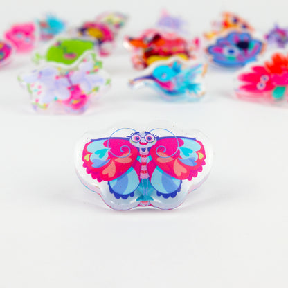JULIESBUDDIES Pins Papillon en Acrylique