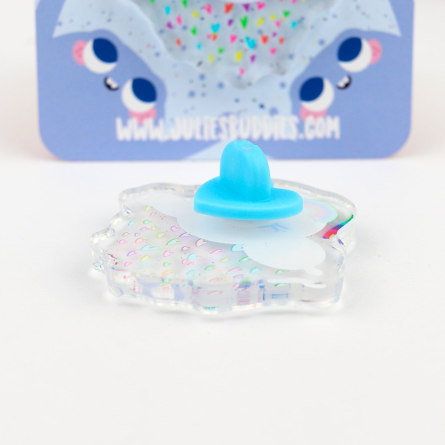 JULIESBUDDIES Pins Nuage arc-en-ciel en Acrylique