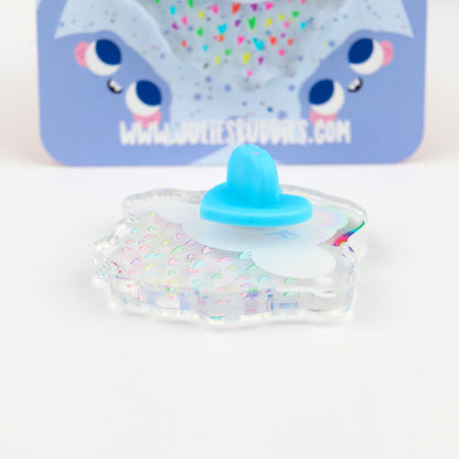 JULIESBUDDIES Pins Nuage arc-en-ciel en Acrylique