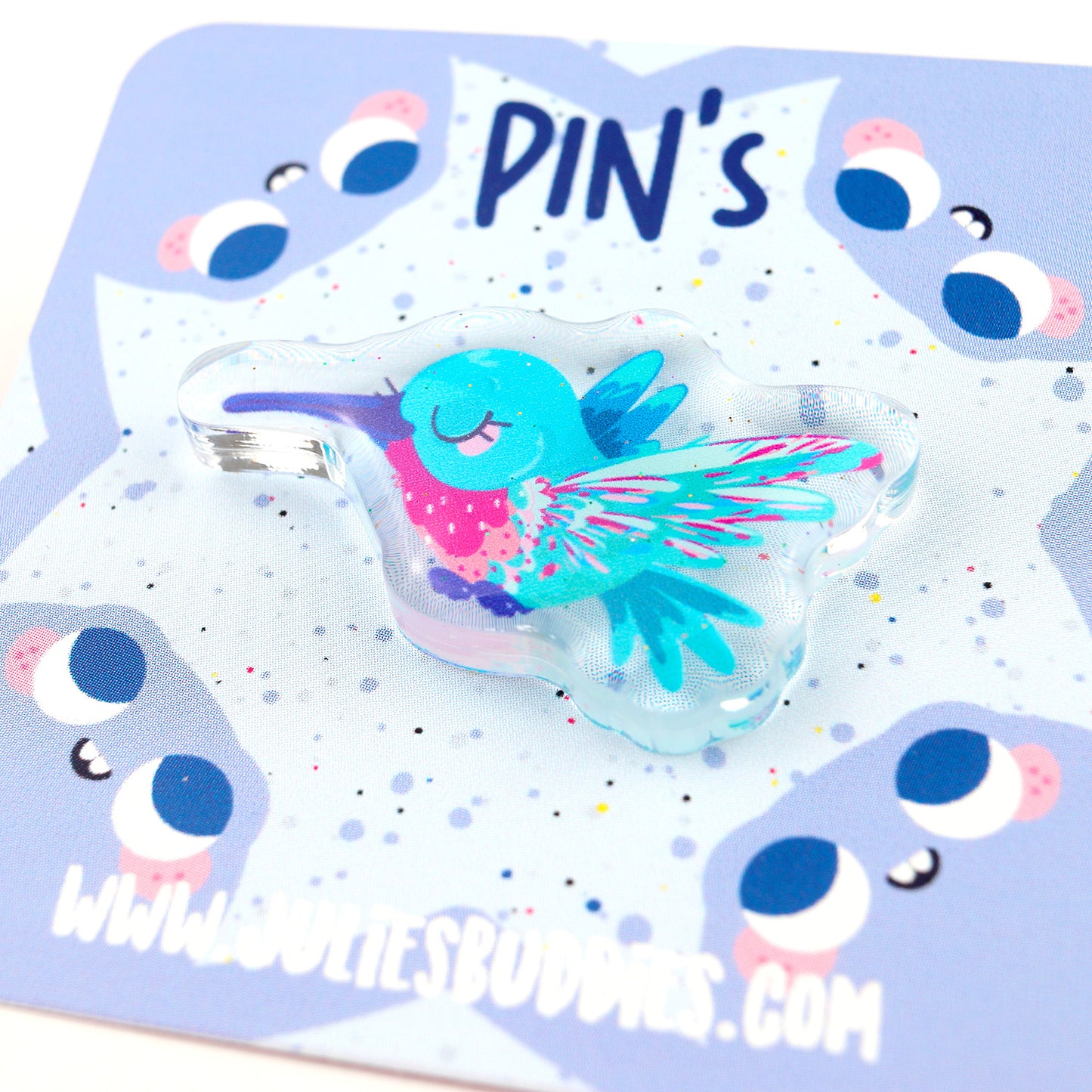JULIESBUDDIES Pins Colibri en Acrylique