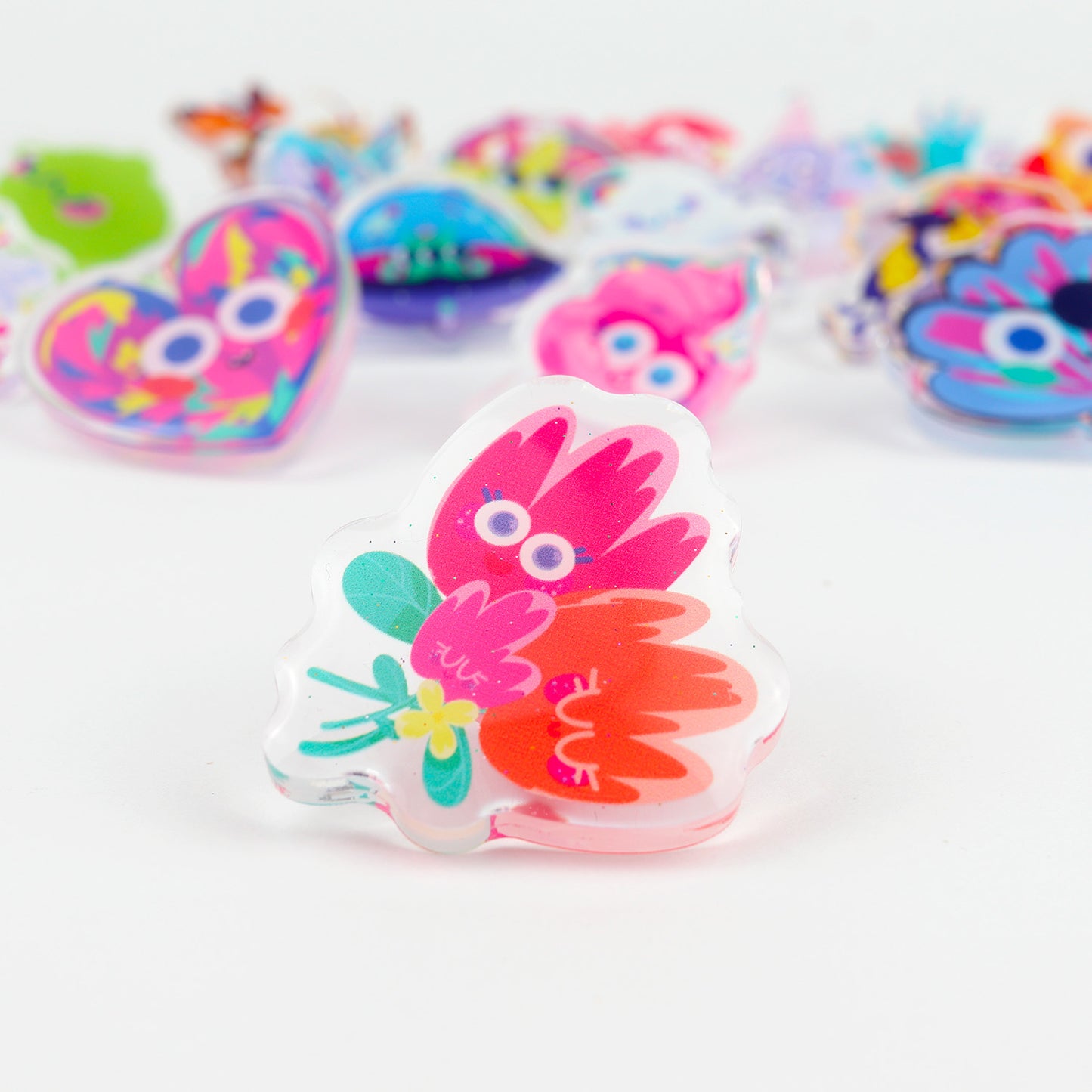JULIESBUDDIES Pins Fleurs câlines en Acrylique
