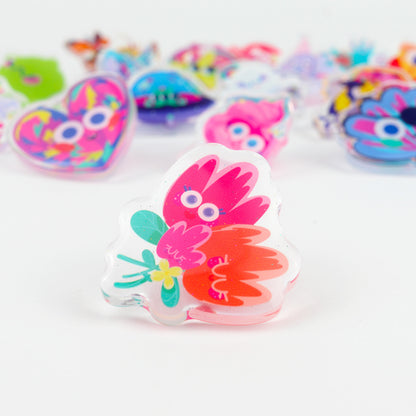 JULIESBUDDIES Pins Fleurs câlines en Acrylique