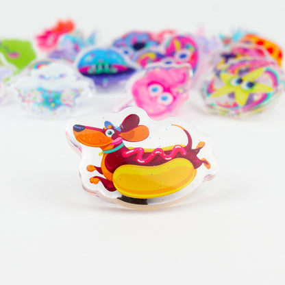 JULIESBUDDIES Pins Teckel Chien Saucisse en Acrylique