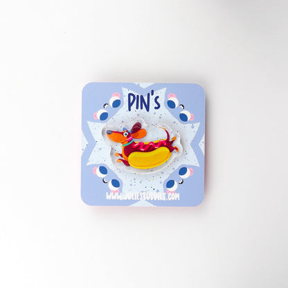 JULIESBUDDIES Pins Teckel Chien Saucisse en Acrylique