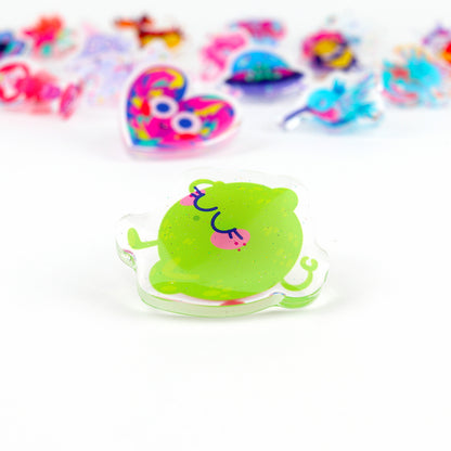 JULIESBUDDIES Pins Citron Vert en Acrylique