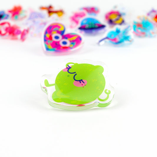 JULIESBUDDIES Pins Citron Vert en Acrylique