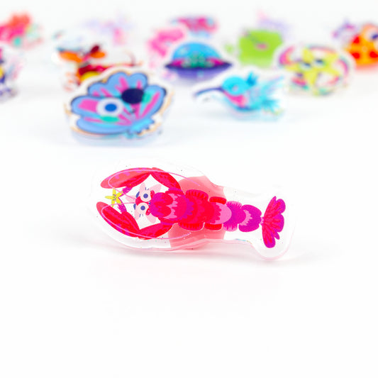 JULIESBUDDIES Pins Homard en Acrylique