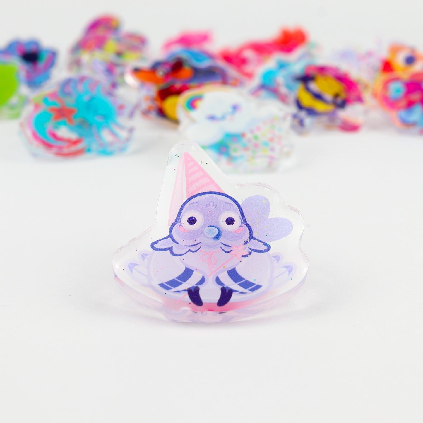 JULIESBUDDIES Magical Pigeon Acrylic Pin