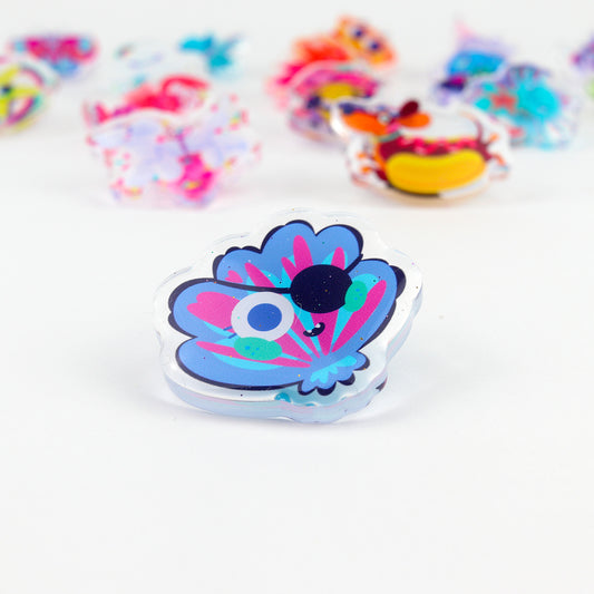 JULIESBUDDIES Pins Coquillage Pirate en Acrylique