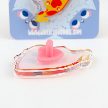 JULIESBUDDIES Pins Pizza au Fromage en Acrylique