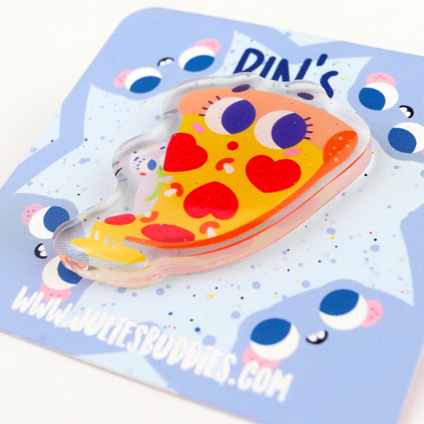 JULIESBUDDIES Pins Pizza au Fromage en Acrylique