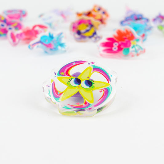 JULIESBUDDIES Pins Etoile Filante en Acrylique