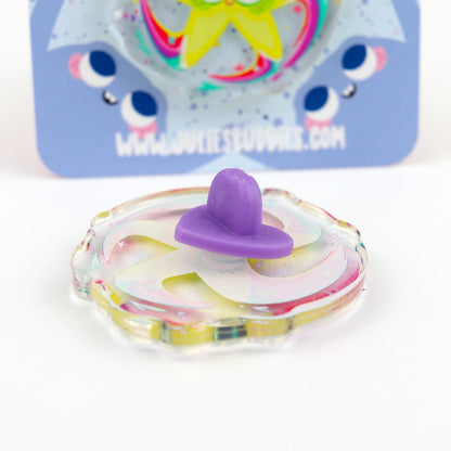 JULIESBUDDIES Pins Etoile Filante en Acrylique
