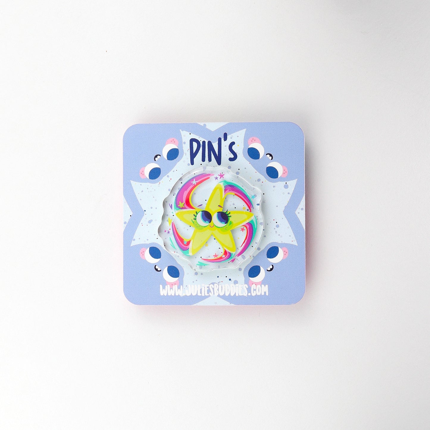 JULIESBUDDIES Pins Etoile Filante en Acrylique
