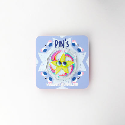 JULIESBUDDIES Pins Etoile Filante en Acrylique