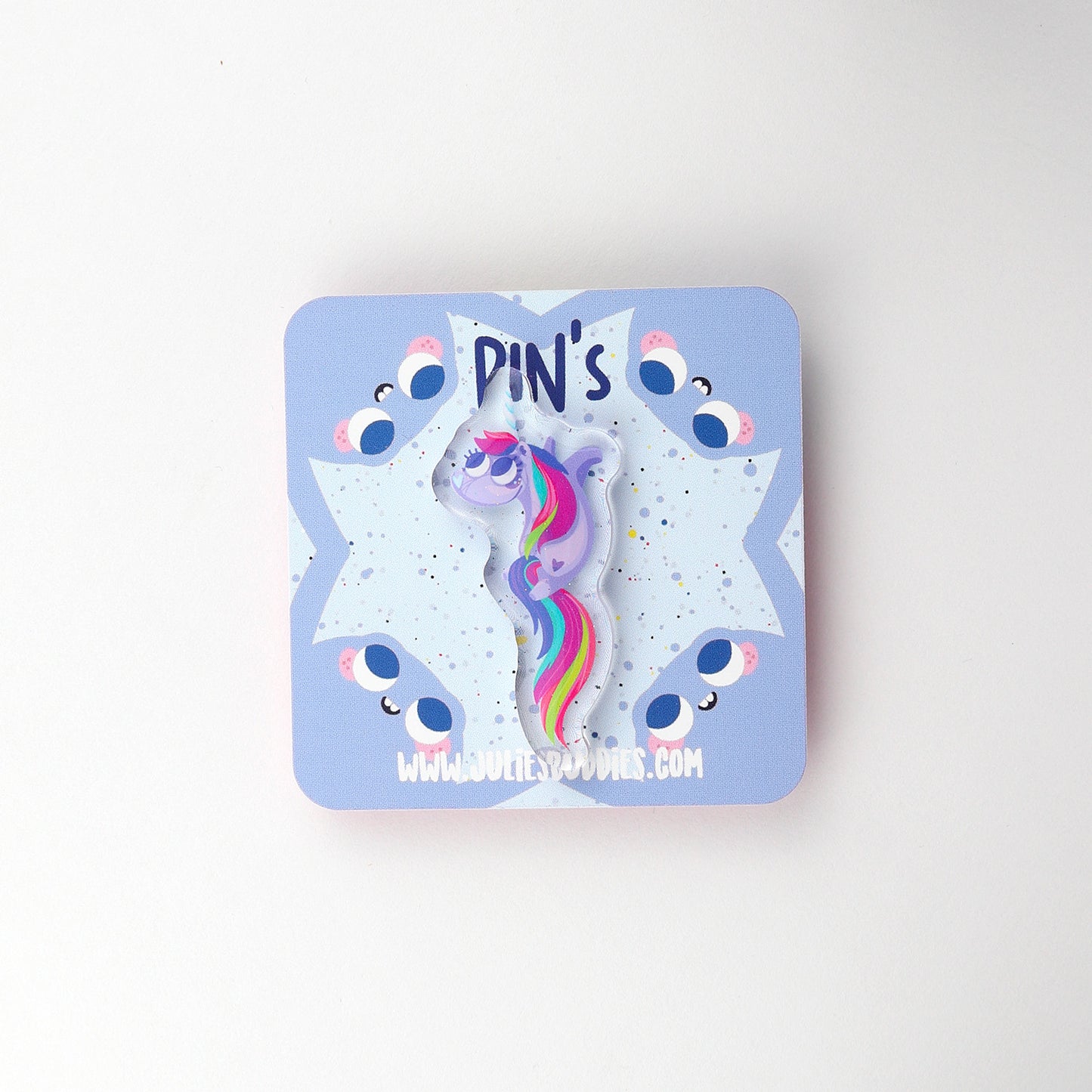 JULIESBUDDIES Pins Licorne arc-en-ciel en Acrylique